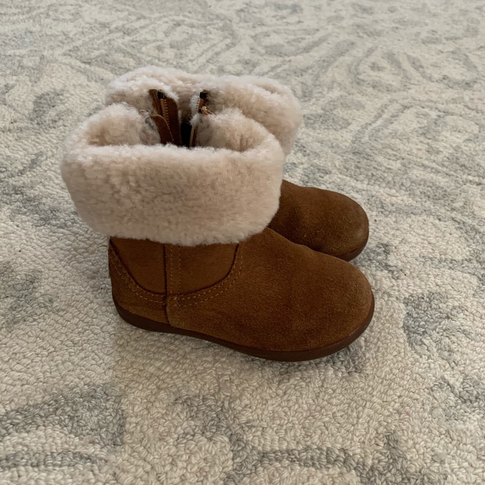 Real sheep fur UGG boots toddler suede